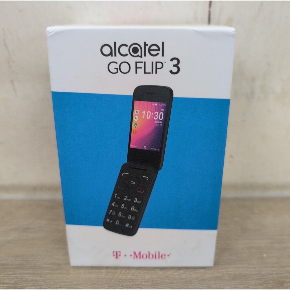 Alcatel Go Flip 3 4052W Flip Phone T-Mobile Locked  4G LTE 2.8" 4GB 2MP Camera